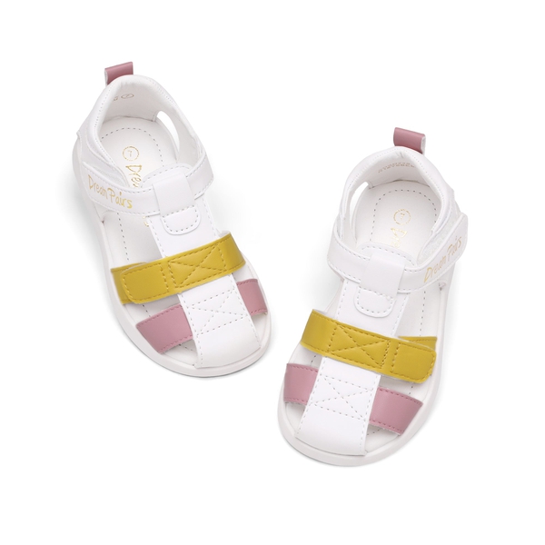 Boys & Girls Closed Toe Sandals - YELLOW PINK - 5